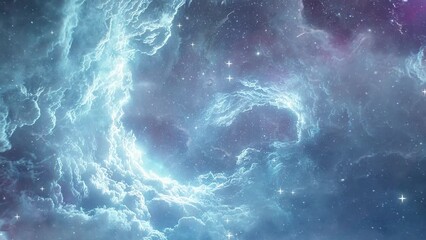 Wall Mural - cinematic shot interstellar anomaly unfolds. science space fantasy background concept. seamless loop