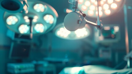 Poster - Blurring the Background in a Medical Precision Modern Operating Room in a Contemporary Office Interior : Generative AI