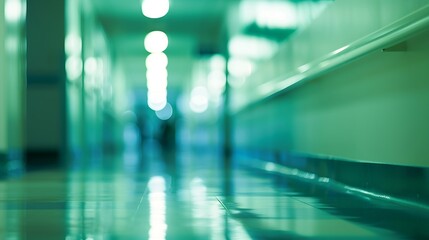 Poster - Hospital hallway reception clinic Unfocused background : Generative AI