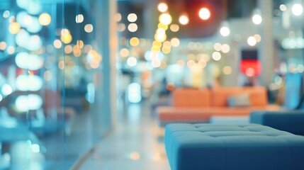 Aufkleber - BLURRED BUSINESS STORE BACKGROUND MODERN BLURRY INTERIOR : Generative AI