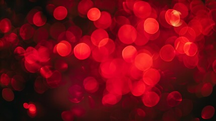 Aufkleber - Red bokeh of lights on black background : Generative AI