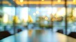© Generative AI - Light blurred background Blur Modern contemporary office and meeting roominterior design with panoramic windows and a perspective : Generative AI