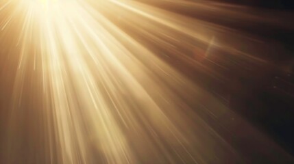 Aufkleber - Sun Light Overlay Sun rays overlay Sun rays light isolated on black background for overlay design transparent sunlight special lens flash light effect front sun lens flash light of rad : Generative AI