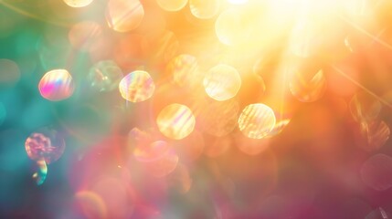 Poster - Blurred refraction light bokeh or organic flare overlay effect : Generative AI