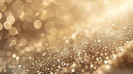 Fototapete - Elegant beige bokeh abstract background Delicate blurred wallpaper texture Template with defocused bokeh lights and copy space for business website design Banner social media advertisi : Generative AI