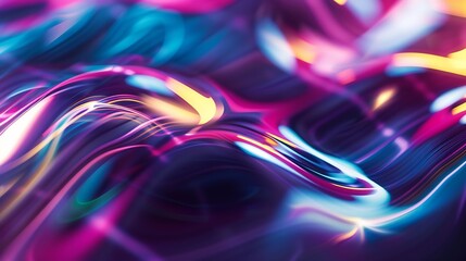 Aufkleber - Abstract trendy neon blurred gradient overflow waves grainy background texture Colorful digital Grain Texture overlay Lofi multicolor vintage retro design Vibrant Texture Wallpaper : Generative AI