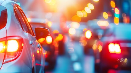 blurred lights evening city traffic bokeh defocused night city traffic blurred lights bokeh car head