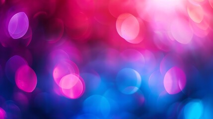 Aufkleber - Blur neon background Color glow Light flare Bokeh sparks texture Defocused blue red purple flecks rays on dark abstract overlay : Generative AI