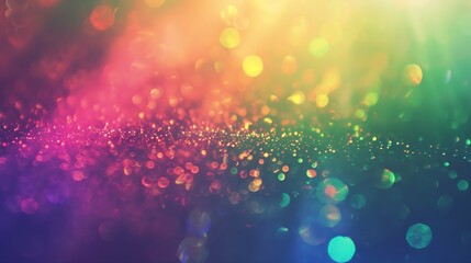 Poster - Dusted Holographic Abstract Multicolored Backgound Photo Overlay Screen Mode for Vintage Retro Looking Rainbow Light Leaks Prism Colors Trend Design Creative Defocused Effect Blurred G : Generative AI