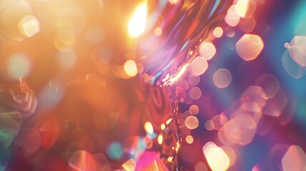 Poster - Blurred refraction light bokeh or organic flare overlay effect : Generative AI