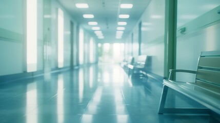 Poster - Abstract blurred hospital and clinic interior for background : Generative AI