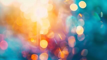 Aufkleber - Light Leak Photo Overlay  Abstract Light Flare Glow Effect Vintage Defocused Camera Lens Glowing Ray Old Blurred Photography : Generative AI
