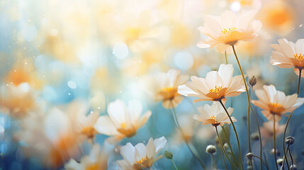 Wall Mural - art abstract sunny spring flower background