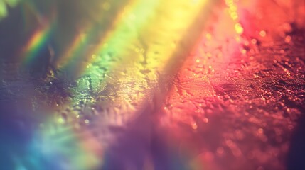 Poster - Retro film photography effect Grunge texture frame Dusted Holographic Abstract Multicolored Vintage Retro Looking Backgound Photo Rainbow Light Leaks Prism Colors Blurred city lights b : Generative AI
