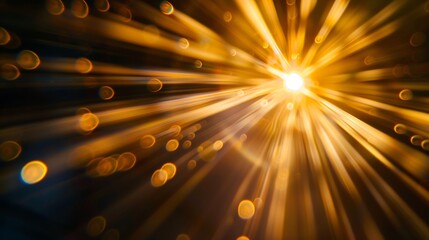 Aufkleber - Sun Light Overlay Sun rays overlay Sun rays light isolated on black background for overlay design transparent sunlight special lens flash light effect front sun lens flash light of rad : Generative AI