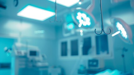 Poster - Blurring the Background in a Medical Precision Modern Operating Room in a Contemporary Office Interior : Generative AI
