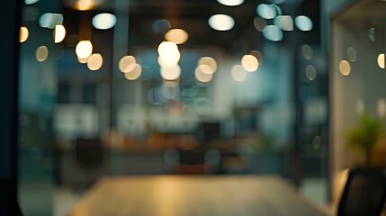 Leinwandbilder - On the blurred background of the empty office room : Generative AI