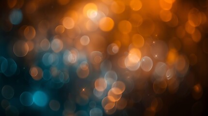 Fototapete - Abstract blurred background dark soft orange and blue spots Background for design : Generative AI