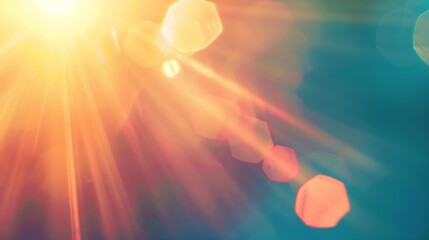 Fototapete - Light Leak Photo Overlay  Abstract Light Flare Glow Effect Vintage Defocused Camera Lens Glowing Ray Old Blurred Photography : Generative AI