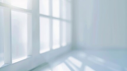 Aufkleber - white window blurry background for texture : Generative AI