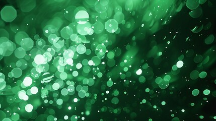 Aufkleber - abstract green bokeh background : Generative AI