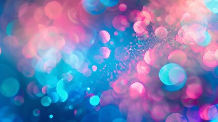 Aufkleber - Blur neon glow Color light overlay Fluorescent radiance Defocused vibrant pink blue soft flecks texture on dark art empty space background : Generative AI
