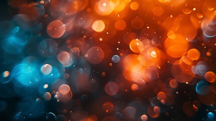 Fototapete - Abstract blurred background dark soft orange and blue spots Background for design : Generative AI
