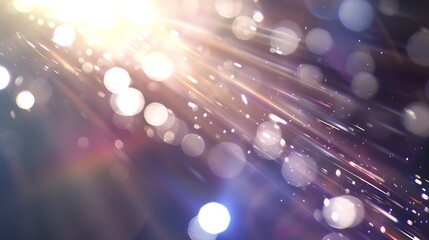 Fototapete - Blurred refraction light bokeh or organic flare overlay effect : Generative AI