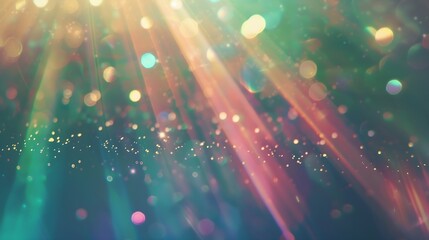 Fototapete - Light Leak Photo Overlay  Abstract Light Flare Glow Effect Vintage Defocused Camera Lens Glowing Ray Old Blurred Photography : Generative AI