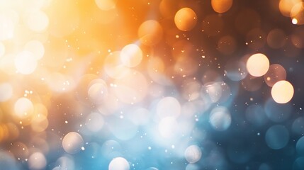 Aufkleber - Blur glow overlay Lens flare filter Bokeh sunlight glare leak Retro illumination effect Defocused orange blue white light abstract background : Generative AI