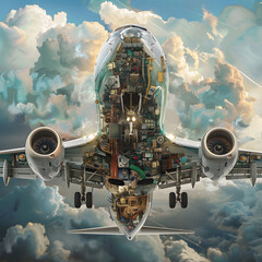 Wall Mural - An airplane full of sensors on it.