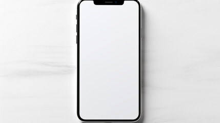 front view smartphone mockup blank white display phone