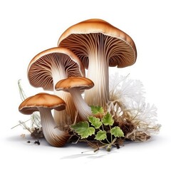 Canvas Print - mushrooms on a white background