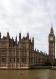 Fototapeta Big Ben - River Themes, Westminster Bridge & Palace of Westminster in London, England
