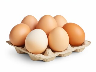 Poster - eggs in a basket isolated