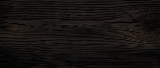 Wall Mural - Close Up View Of Striking Black Oak Wood Texture After Burning Process, Beautiful Wood Texture Background.