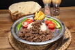 Turkish style roasted meat with rice