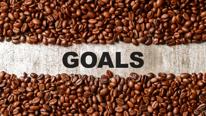 Wall Mural - Goals text