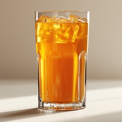 Canvas Print - orange juice in a glass closeup