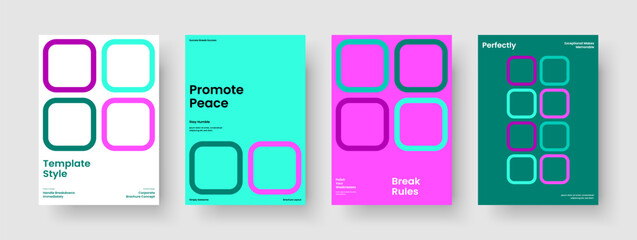 Wall Mural - modern flyer template. geometric brochure layout. creative poster design. report. background. banner