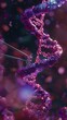 Spiral DNA strand, with a portion grasped by macro tweezers. Genome editing, DNA and gene repair, genetic modification, and heredity. Concept of futuristic advanced technologies