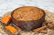 carrot cake with  walnuts and cinnamon 
