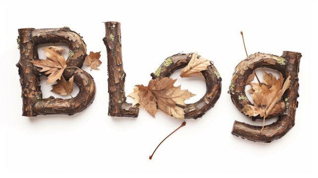 The word Blog created in Maple Twig Letters.