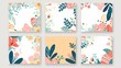 © Mark - Modern illustration of trendy Easter floral square templates. Ideal for social media, mobile apps, cards, invitations, banners, web and internet ads.