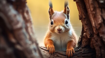 Wall Mural - squirrel in the park