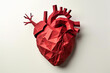 Paper craft heart with pulse inside