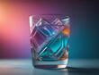 blauer Cocktail im Glas