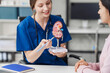 © NanSan - Kidney disease, Chronic kidney disease ckd, Female doctor explains the causes of the disease and treatment guidelines on kidney model to female asian patient at desk at urology hospital room.