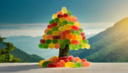 Gummy tree in dreamland.