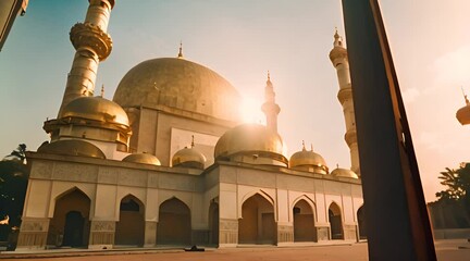 Canvas Print - Beyond the Walls of Devotion, The Mosque Serves as a Centerpoint for Community Life